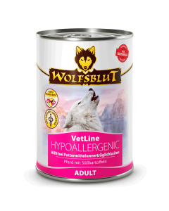 Wolfsblut - VetLine, Hypoallergenic (Hest) - vådfoder til hund - 395 g.