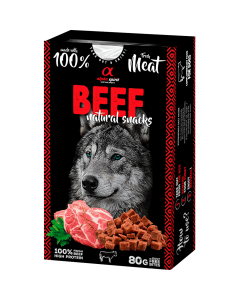 Alpha Spirit Natural dogs Beef (hundegodbidder m. Okse) - 80 g.