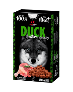 Alpha Spirit Natural dogs Duck (hundegodbidder m. And) - 80 g.