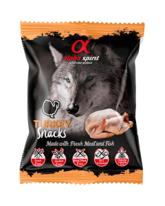 Alpha Spirit Turkey Snack (hundegodbidder m. Kalkun) - 50 g.