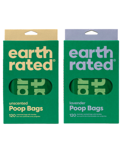 Earth Rated Hundeposer m. bindehåndtag - 120 stk. (2 duft varianter)