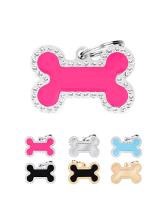 My Family Hundetegn, Glam, Kødben m. Swarovski sten