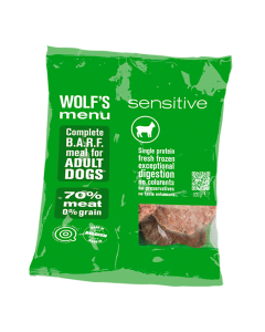 Wolf's Menu Sensitive 800 g. (Kan kun afhentes i Hillerød)