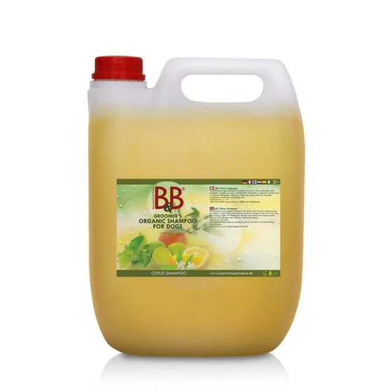 B&B Økologisk Citrus Hundeshampoo - 5 l. (BB 16/6-26)