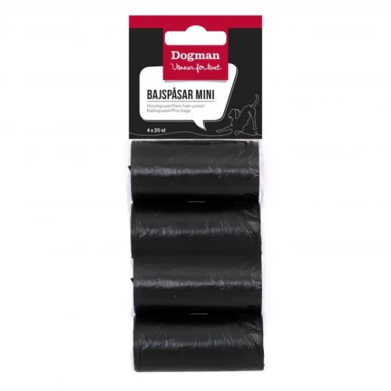 Dogman Hundeposer / sort, 4 x 20 stk.