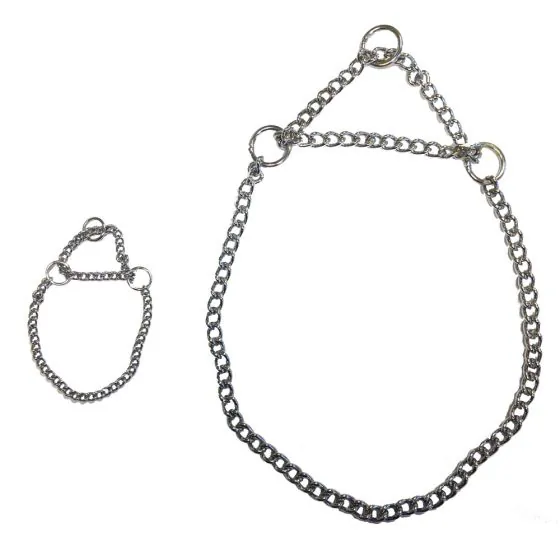 Halv-kvæl halskæde i stål