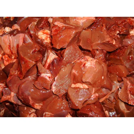 Kragborg - Hakkede Okselever  - 2 kg. (denne vare kan kun afhentes i Hillerød)