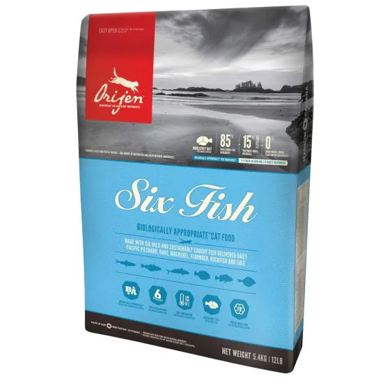 Orijen Kattemad Six Fish Cat - 5,4 kg.