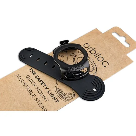 Orbiloc Quick Mount Adjustable (hurtig montering og gummistrop) til Orbiloc Dog Dual Lys