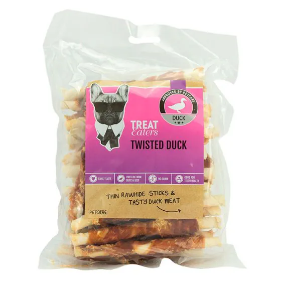 Treat Eaters - Twisted Duck (Okse råhud m. andekød) - 350 g.