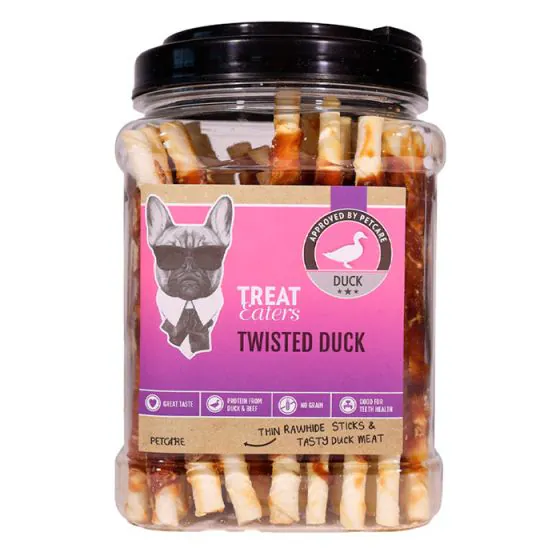 Treat Eaters - Twisted Duck (Okse råhud m. andekød) - 400 g.
