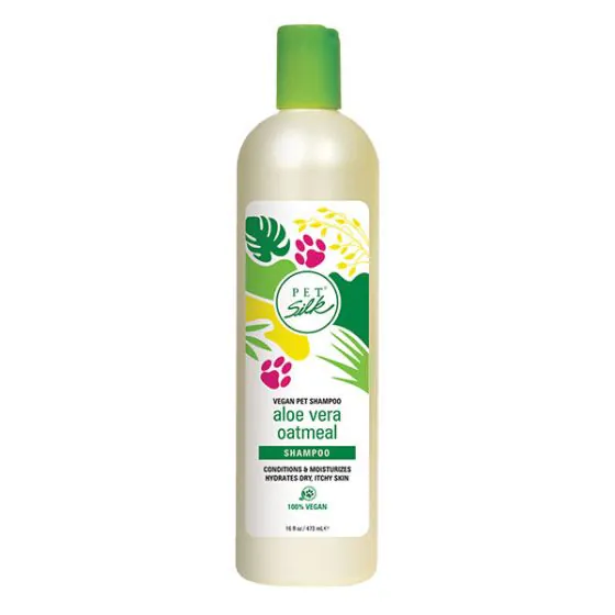 Pet Silk Vegan Aloe Vera Oatmeal Shampoo (Aloe Vera / Havre Hundeshampoo)