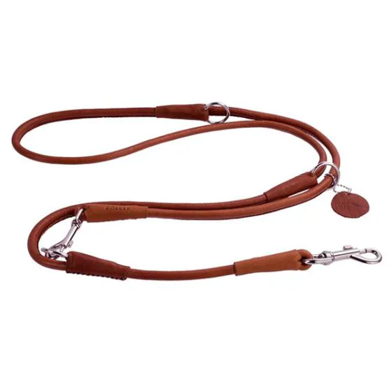 Waudog Soft | Rundsyet læder dressurline | Brun | 183 cm.