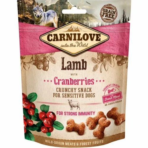 Carnilove Crunchy Lamb w. Cranberries - Knasende hundegodbidder m. Lam & Tranebær