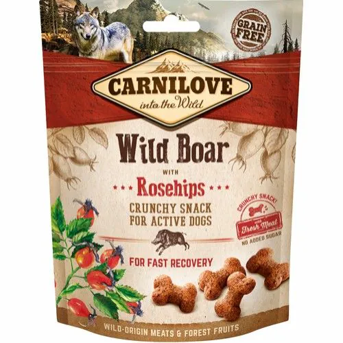 Carnilove Crunchy Wild Boar w. Rosehips - Knasende hundegodbidder m. Vildsvin & Hyben