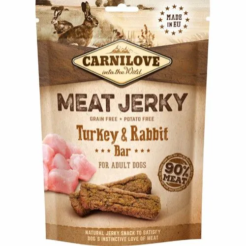 Carnilove Jerky Turkey & Rabbit Bar (hundegodbidder m. kalkun & kanin)