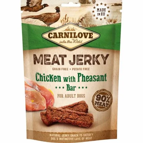Carnilove Jerky Chicken w. Pheasant Bar (hundegodbidder m.  kylling & fasan)