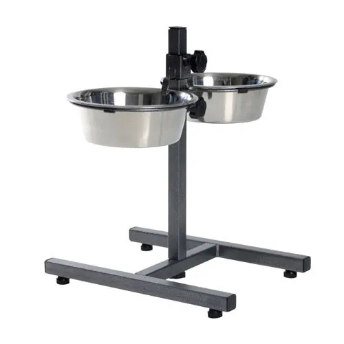 Stander incl.skåle 2 x 2,8l justerbar