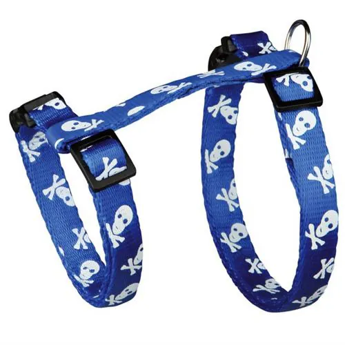 Trixie Kattesele og line m. Dødningehoved motiv (flere farver)