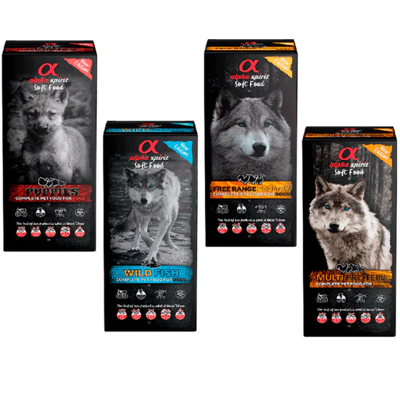 Alpha Spirit Semi-moist hundefoder - 200 g. - Mix selv