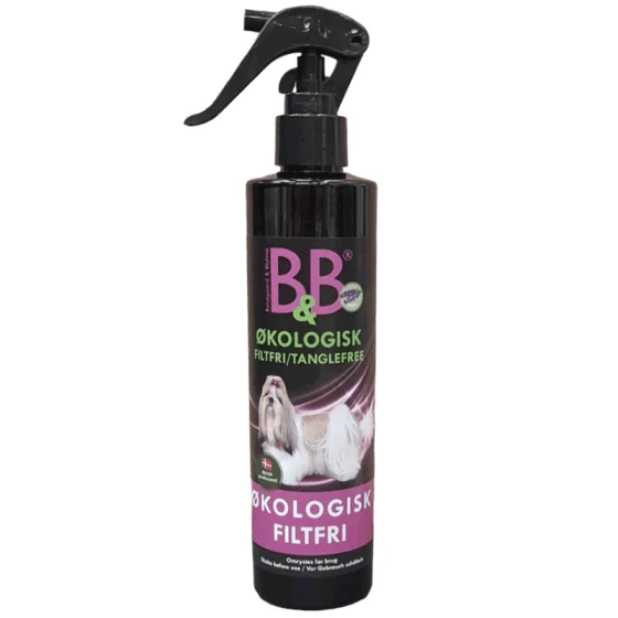 B&B Økologisk Filtfri - 300 ml. (Balsamspray til hunde)