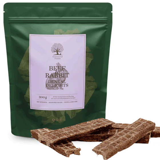 Essential Grain-free Beef & Rabbit dental Delights (Kornfrie tandrensere)