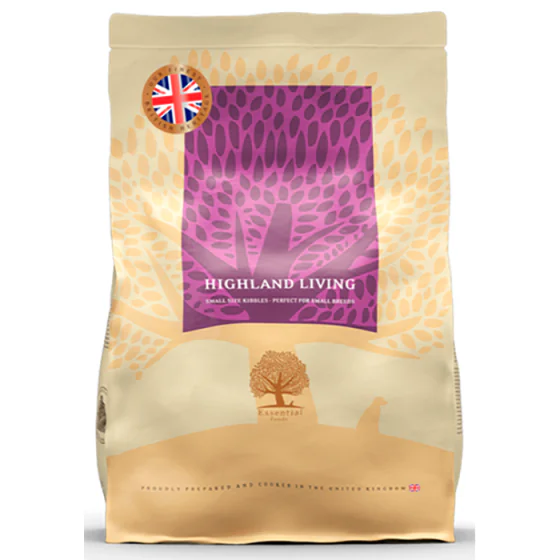 ESSENTIAL HUNDEFODER - HIGHLAND LIVING Small Size - 2,5 kg. (UK)