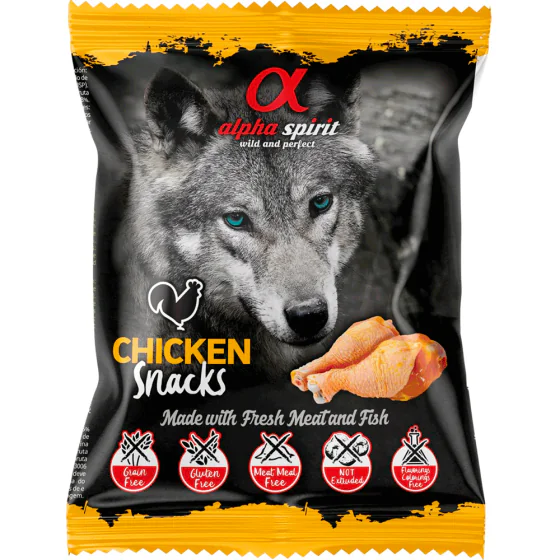 Alpha Spirit Chicken Snack (hundegodbidder m. Kylling) - 50 g.