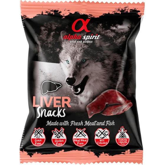 Alpha Spirit Liver Snack (hundegodbidder m. Lever) - 50 g.