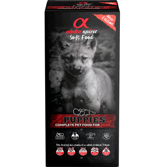 Alpha Spirit Semi-moist Puppies - hvalpefoder - 9 kg. (45x200 g.)