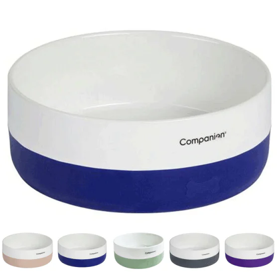 Companion Hundefoderskål i keramik med silikonebund