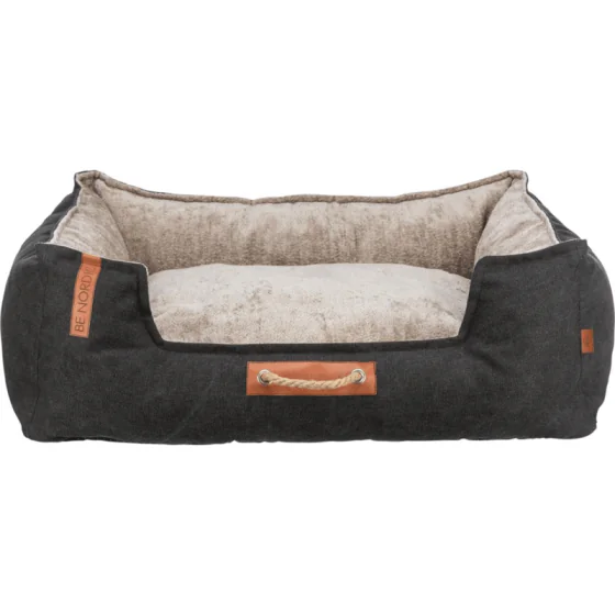 Trixie BE NORDIC hundeseng, sort denim/sand