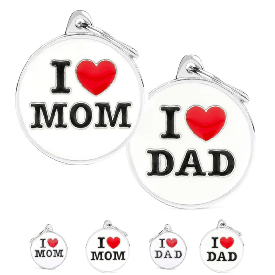 My Family Hundetegn,  Charms, I Love Mom/Dad