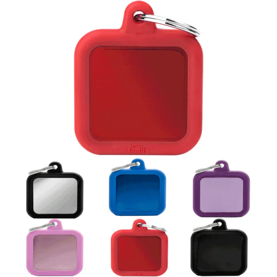 My Family Hundetegn Hushtag, Firkant m. gummi