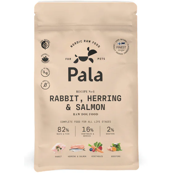 Pala Recipe no. 4 - Rabbit, Herring & Salmon (Kanin, sild & laks) - 400 g.
