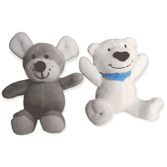 Party Pets Plysdyr Mus eller Isbjørn - 15 cm.