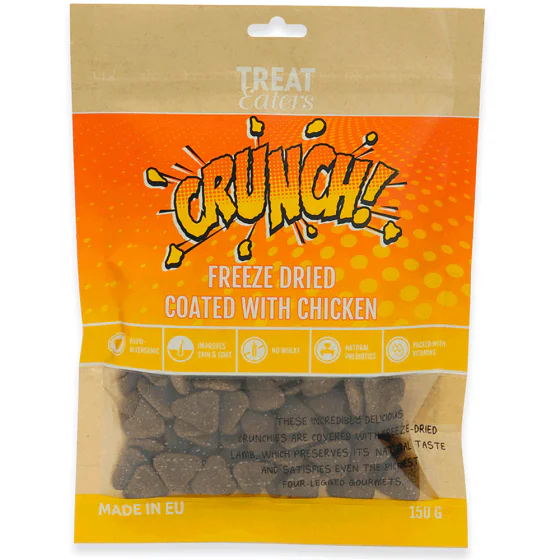 Treat Eaters Crunchers Chicken (hundegodbid m. frysetørret Kylling) - 150 g.