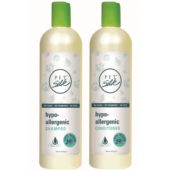 Pet Silk Hypo-Allergenic Shampoo og Condtioner  (Hyper-Allergi hundeshampoo og hundebalsam) - 1 sæt