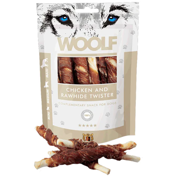 Woolf Chicken & Rawhide Twister (Kylling og Oksehud)
