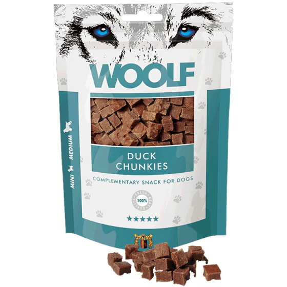 Woolf Duck Chunkies (hundegodbidder m. and)