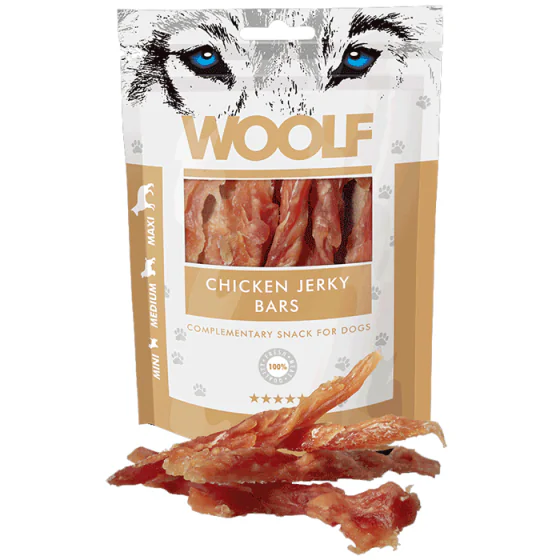 Woolf Chicken Jerky Bars (hundegodbidder m. kyllingefileter)