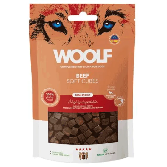 Woolf Soft Cubes - Beef (hundegodbidder m. okse)