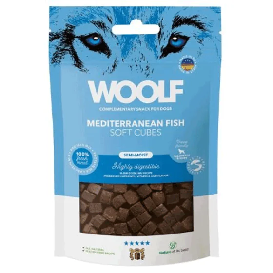 Woolf Soft Cubes - Mediteranean Fish (hundegodbidder m. middelhavs fisk)