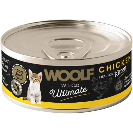 Woolf WildCat Ultimate Chicken (kylling) - Vådfoder killing / kat