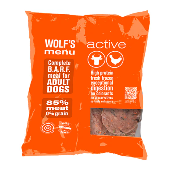 Wolf's Menu Active - 800 g. (Kan kun afhentes i Hillerød) 