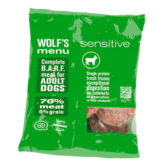 Wolf's Menu Sensitive 800 g. (Kan kun afhentes i Hillerød)