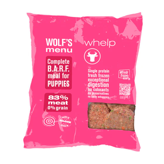 Wolf's Menu Whelp - 800 g. (Kan kun afhentes i Hillerød) 