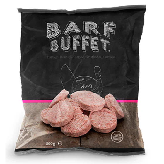 BARF Buffet Turkey Carcass (Hel kalkun) - 800 g. (Kan kun afhentes i Hillerød)