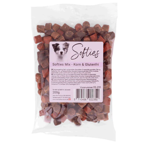 Snack'it Softies MIX - Korn & Glutenfri hundegodbidder - 200 g. 